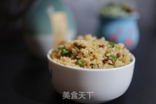 肉丝豆角萝卜干炒饭的做法步骤：8