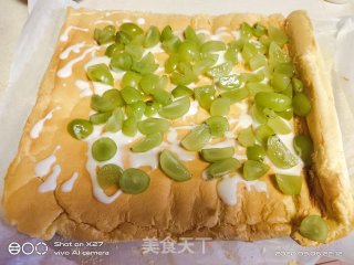 青提蛋糕卷的做法步骤：16