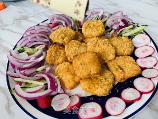 火麻油香虾蟹饼的做法步骤：4