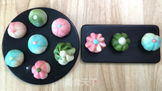 冰皮月饼-仿和菓子造型的做法步骤：19