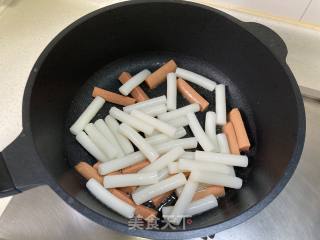 孜然火腿年糕的做法步骤：7