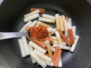孜然火腿年糕的做法步骤：8