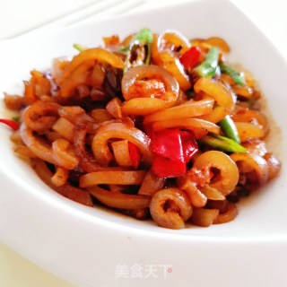 小炒肉皮的做法步骤：9