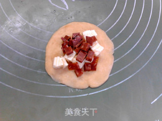 三明治机不做三明治：芝士酱腿三角饼的做法步骤：8