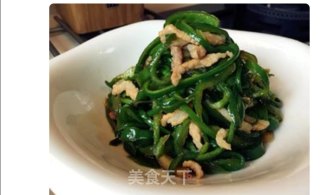 青椒炒肉丝的做法步骤：10
