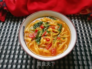 菠菜胡萝卜面条的做法步骤：23