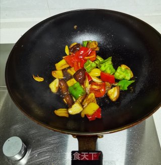 彩椒香菇烧日本豆腐的做法步骤：7