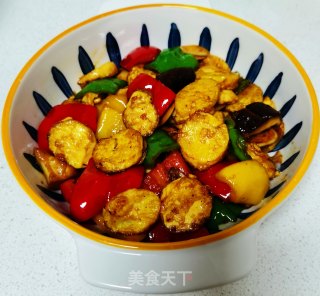 彩椒香菇烧日本豆腐的做法步骤：8