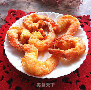 酥炸去皮虾的做法步骤：6