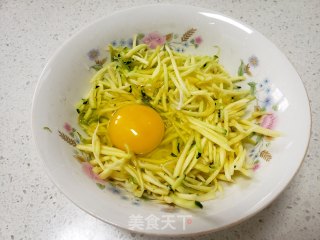 南瓜丝煎饼的做法步骤：2