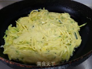 南瓜丝煎饼的做法步骤：5