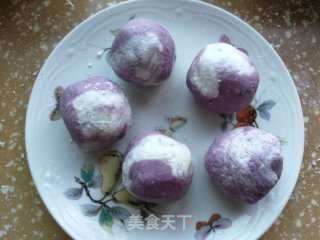 水晶紫薯栗蓉月饼的做法步骤：8