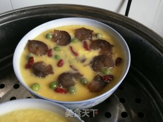 海参豌豆蒸蛋羹的做法步骤：6