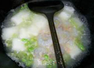 毛豆虾仁冬瓜汤的做法步骤：8