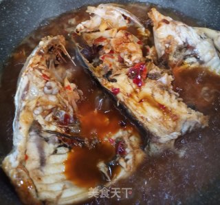 豆瓣酱烧鱼头豆腐的做法步骤：7