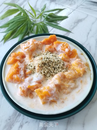 火麻仁芒果椰浆的做法步骤：2