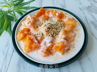 火麻仁芒果椰浆的做法步骤：3