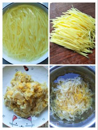 酸菜肉炒土豆丝的做法步骤：2