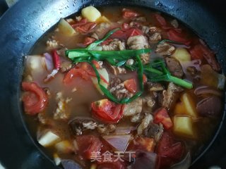 番茄土豆炖牛腩的做法步骤：7