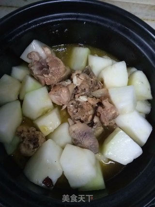 砂锅鸡子炖冬瓜的做法步骤：8