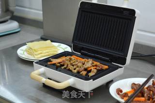 空心饼夹烤肉的做法步骤：13