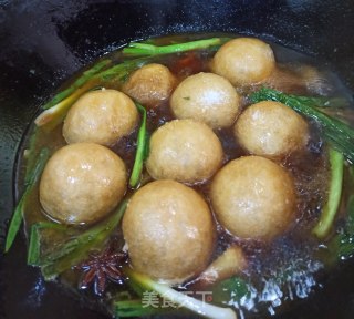 卤油面筋塞肉的做法步骤：8