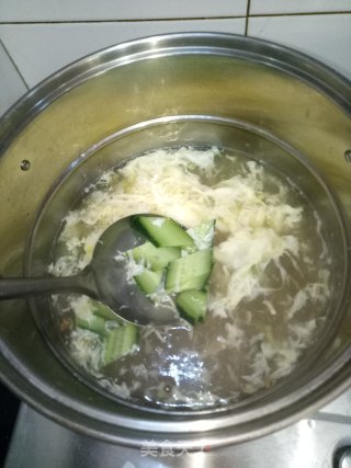 黄瓜鸡蛋汤的做法步骤：7