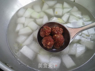 猪肉丸冬瓜汤的做法步骤：5