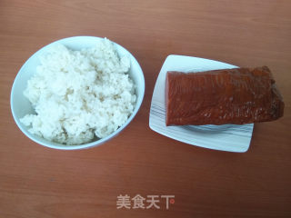 肉卷蛋炒饭的做法步骤：2