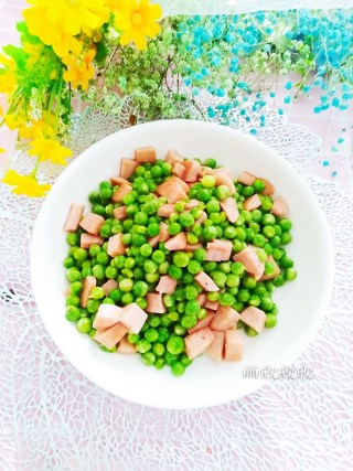 火腿豌豆丁的做法步骤：10
