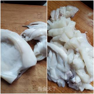 爆炒墨鱼的做法步骤：3