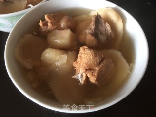 椰青马蹄炖鸡的做法步骤：11