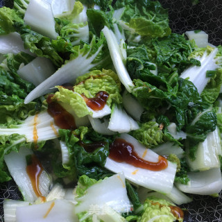蚝油炒塔菜的做法步骤：7