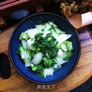 蚝油炒塔菜的做法步骤：9