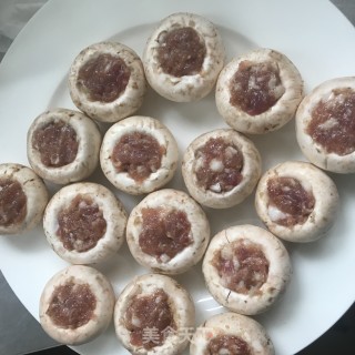 口蘑酿肉的做法步骤：3