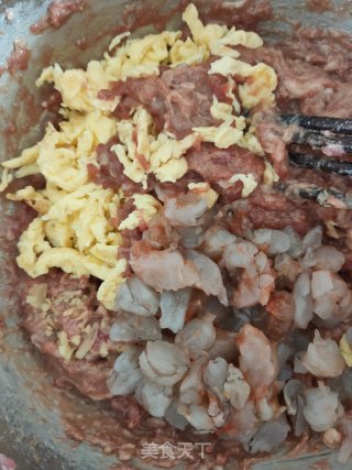 虾仁韭菜三鲜馅饺子的做法步骤：8