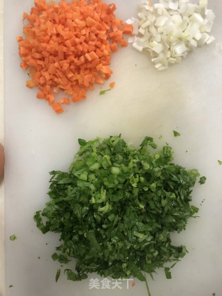 芹菜叶鸡蛋面饼的做法步骤：2