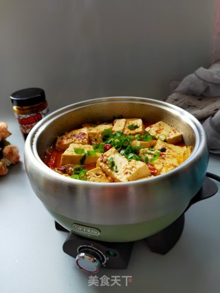 浓香醇厚的玉米牛肉酱煨豆腐的做法步骤：11