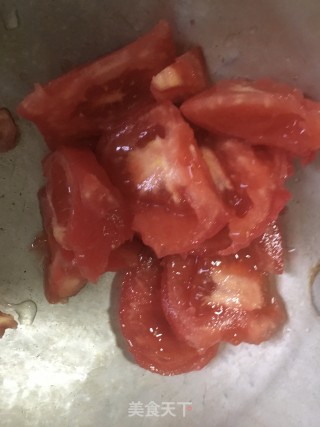 西红柿牛肉打卤面的做法步骤：4