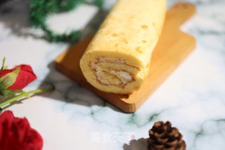 咸蛋黄蛋糕卷的做法步骤：14