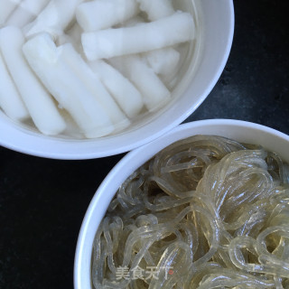 辣酱白菜煮年糕的做法步骤：5