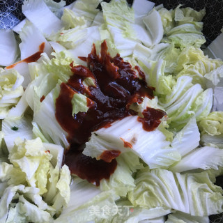 辣酱白菜煮年糕的做法步骤：9