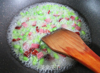 腊肉毛豆的做法步骤：5