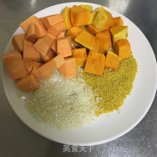 红薯南瓜小米粥的做法步骤：1