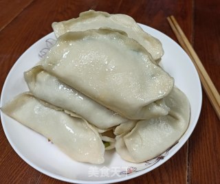 韭菜藕粒肉煎饺的做法步骤：10
