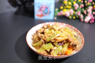 莴笋烧鸡肉的做法步骤：9