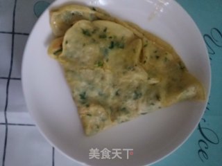芹菜叶鸡蛋饼的做法步骤：9