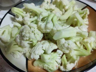 素炒有机菜花的做法步骤：1