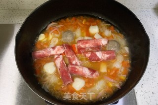 酸汤肥牛魔芋丝的做法步骤：6