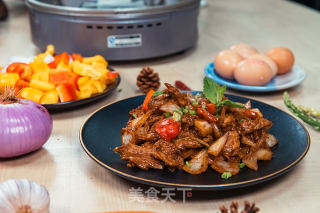 小炒羊肉，家宴必备的做法步骤：5